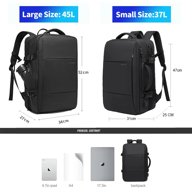 Expandable Men's Waterproof Backpack