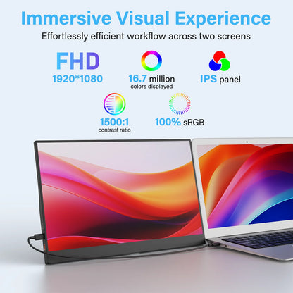 Portable 15.6" Monitor - Laptop Second Screen (1080p)