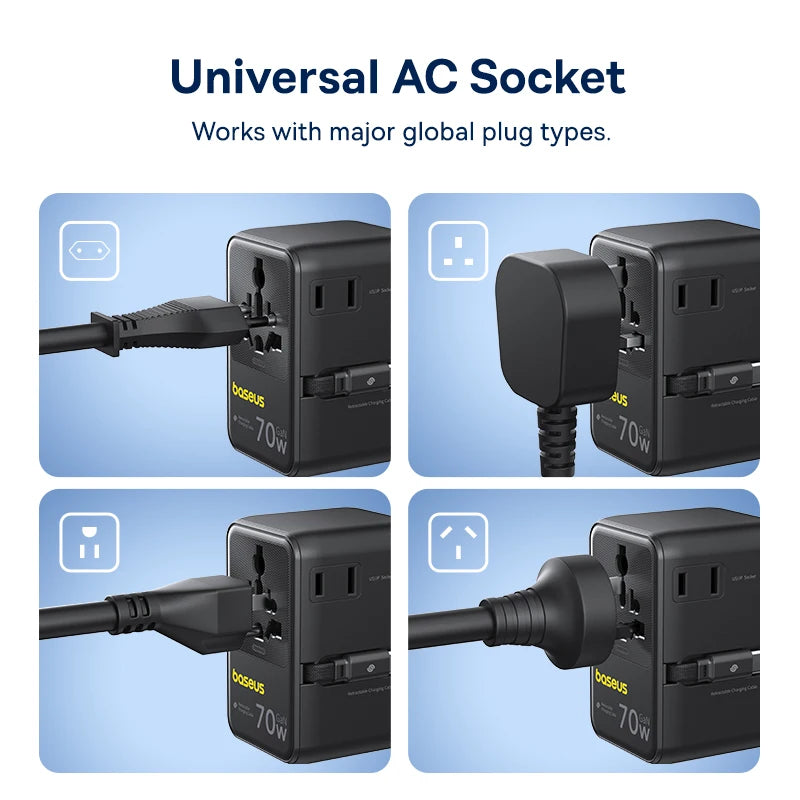 Baseus Universal Travel Adapter (70W GaN)