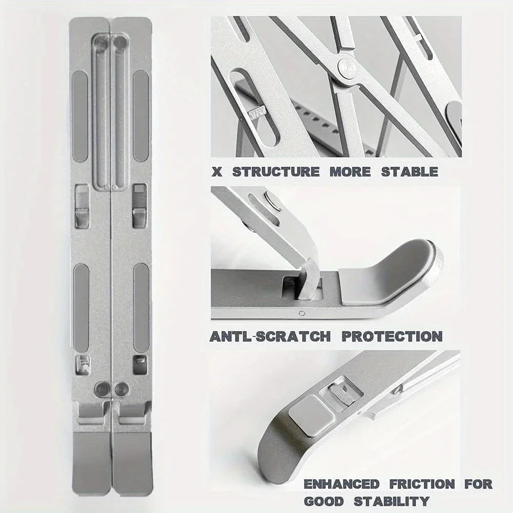 Foldable Aluminium Laptop Stand - Adjustable & Portable