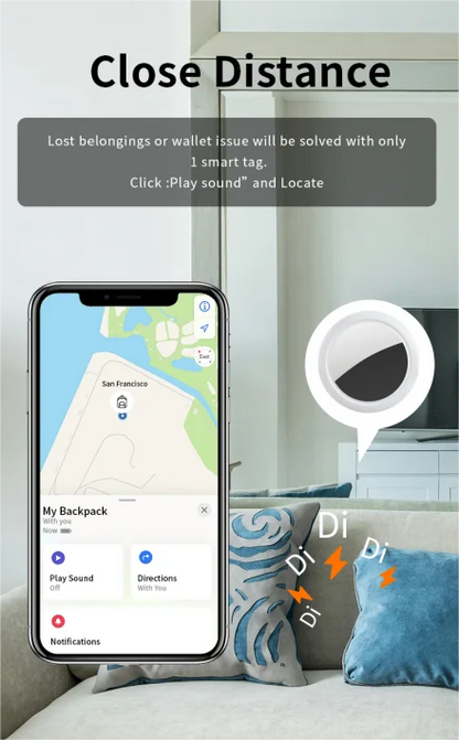 Bluetooth Item Tracker for iPhone (Works with Apple Find My)