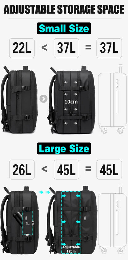 Expandable Men's Waterproof Backpack
