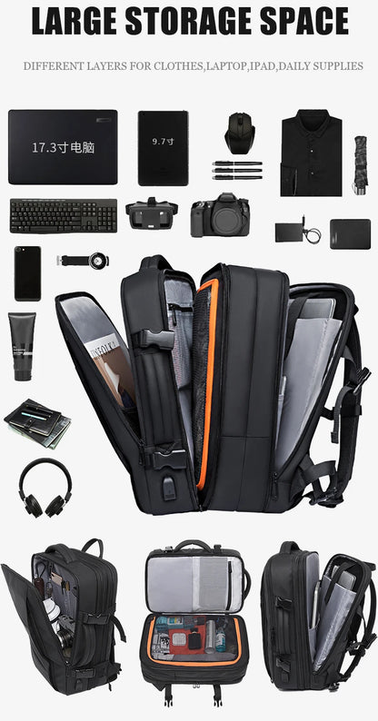Expandable Men's Waterproof Backpack
