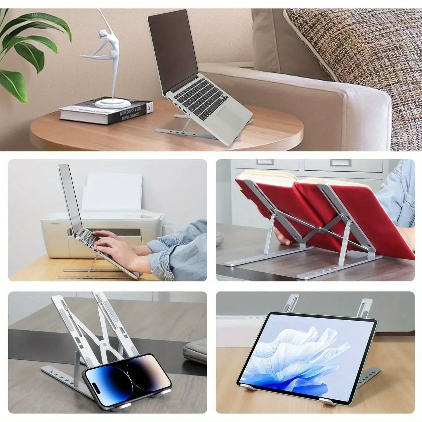 Foldable Aluminium Laptop Stand - Adjustable & Portable