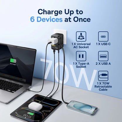 Baseus Universal Travel Adapter (70W GaN)
