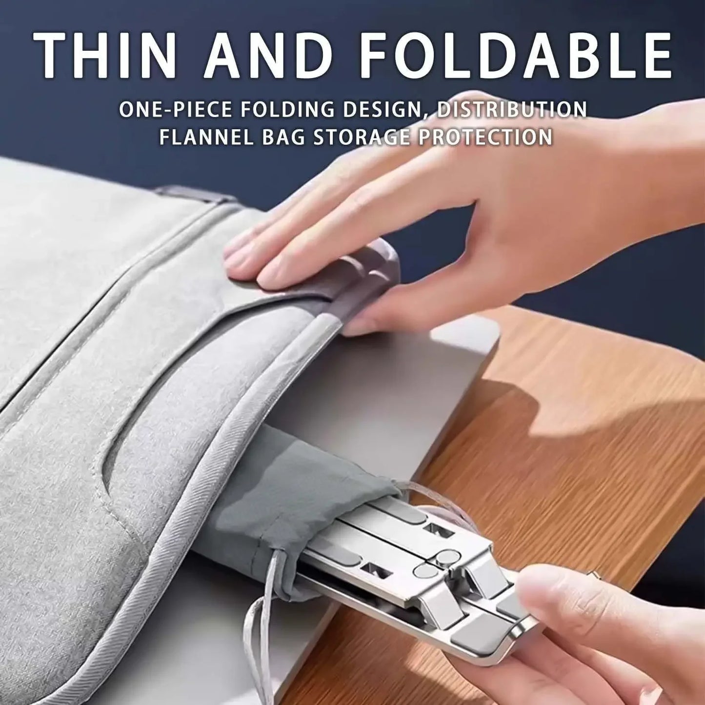 Foldable Aluminium Laptop Stand - Adjustable & Portable